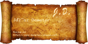 Jász Demeter névjegykártya